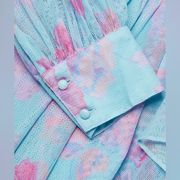 LoveShackFancy Blue Floral Mini Dress - Picture 13 of 15